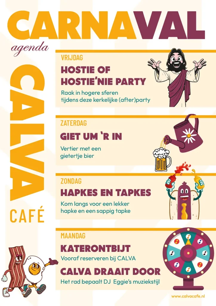 Carnavalsagenda van Calva Café in Rijsbergen